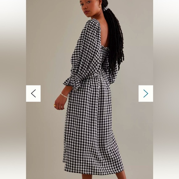 Sleeper Black and White Gingham Midi Dress - Picture 2 of 16